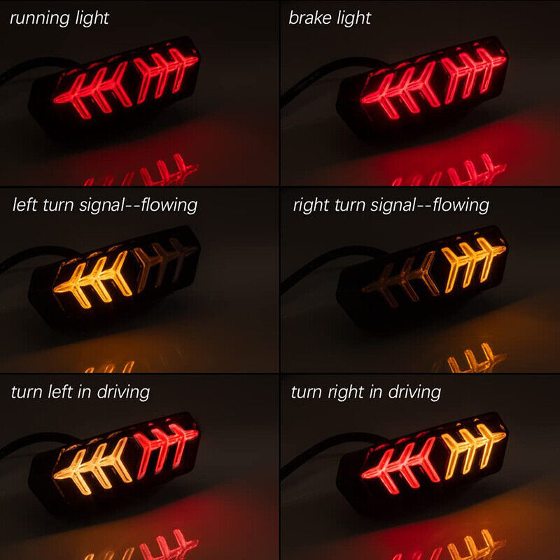 Motorcycle Brake Tail Light Turn Signals LED Integrated Fit for Honda MSX/GROM125