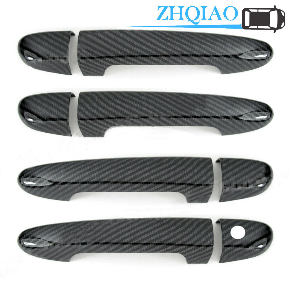 Carbon Fiber Side Door Handle Covers Trims For 2017-2020 for Toyota Yaris / iA Sedan