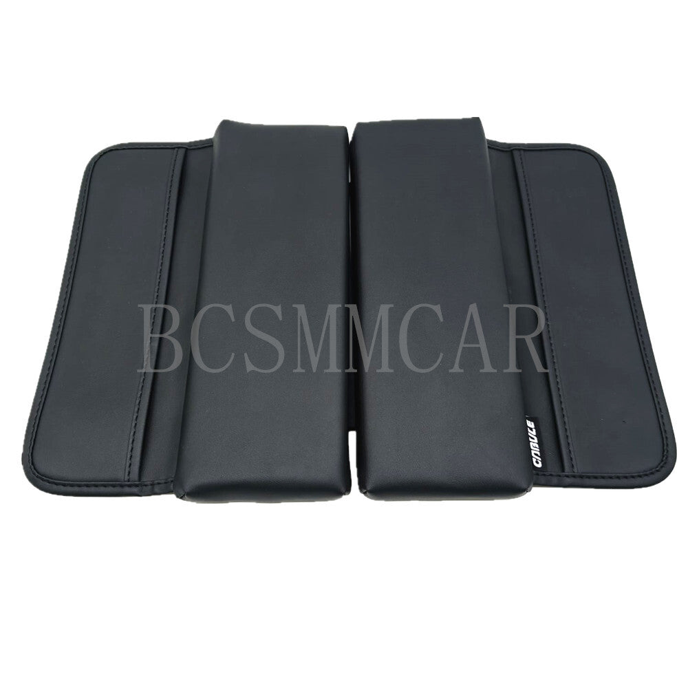 Car Armrest Pad Cover Center Console Box Cushion Protector Mat PU W/Storage Bag