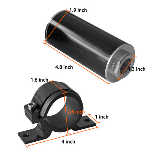10-micron direct-discharge fuel filter with 6AN, 8AN, and 10AN adapters - Universal 6AN line kit