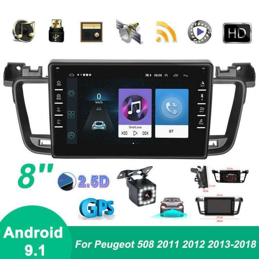 for Peugeot 508 2011-2018 Android 9.1 Car Radio Stereo Head Unit GPS Navigation
