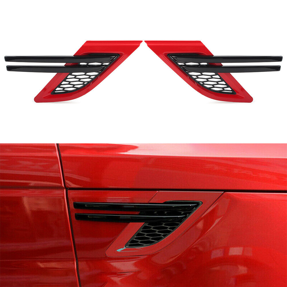 for Land Rover for Range Rover Sport 2014-17 16 Black Red 2x Side Fender Mesh Grille