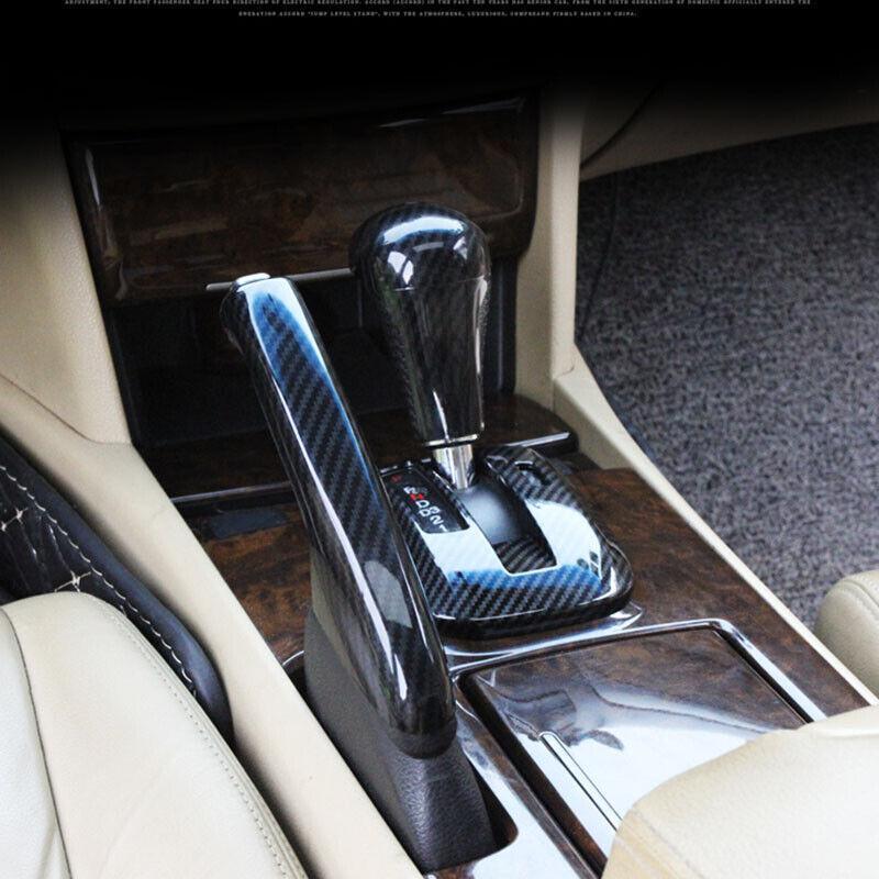Carbon Fiber Look Inner Gear Shift Panel Cover Trim for Honda Accord 2008-2012
