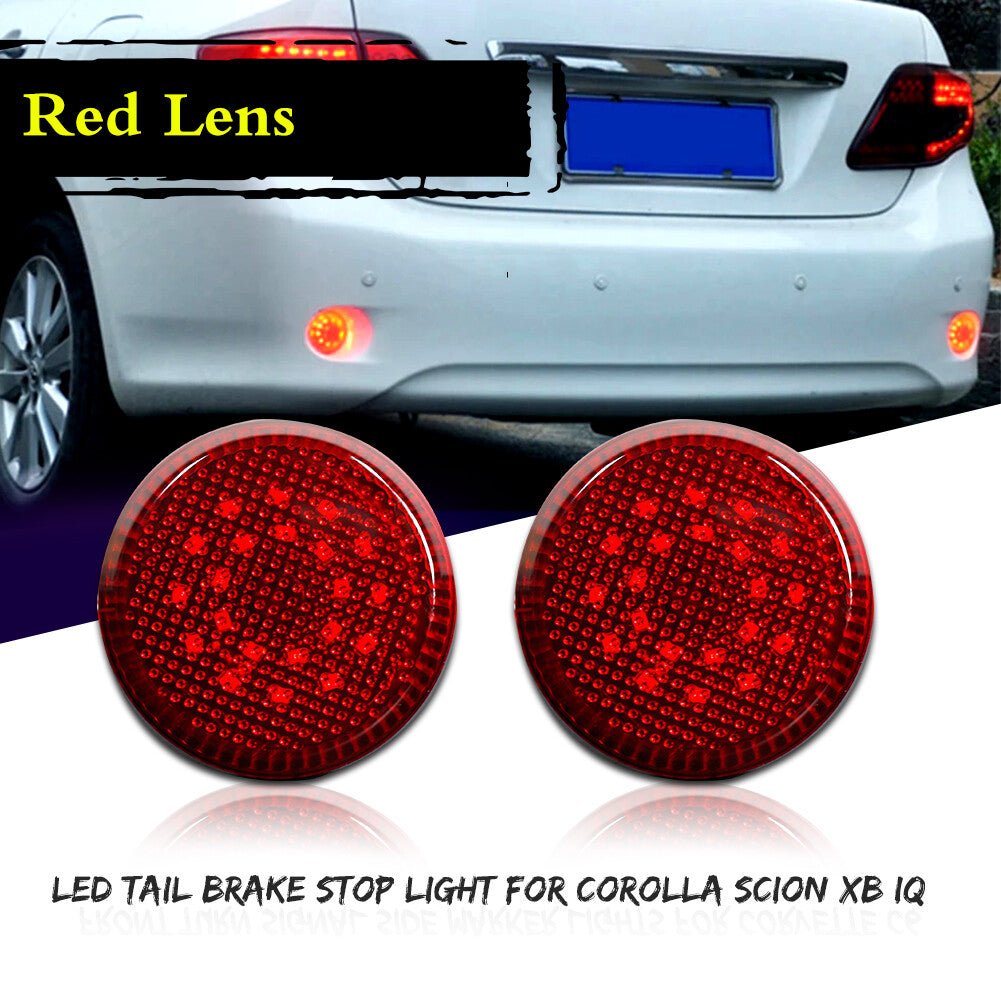 Red-lens LED rear bumper reflector lights for Toyota for Corolla 2007-2010