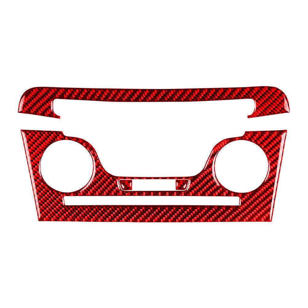 4 Pcs Interior Console CD AC Panel Cover Trim Red for Dodge Charger 2011-2014 12