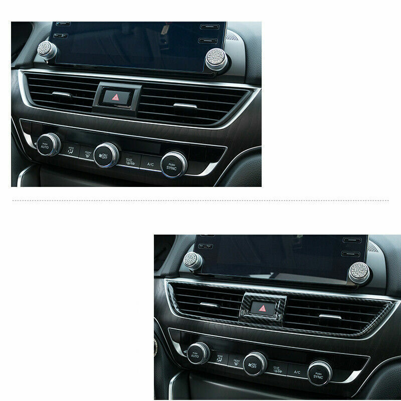 Middle Air Outlet Vent Cover Trim for Honda Accord 10th 2018-2022 Carbon Fiber