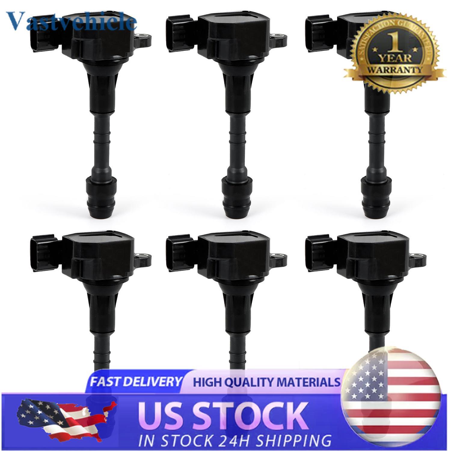 6x Ignition Coils for Nissan Quest Maxima Altima Murano for Infiniti 3.5L 4.0L UF349