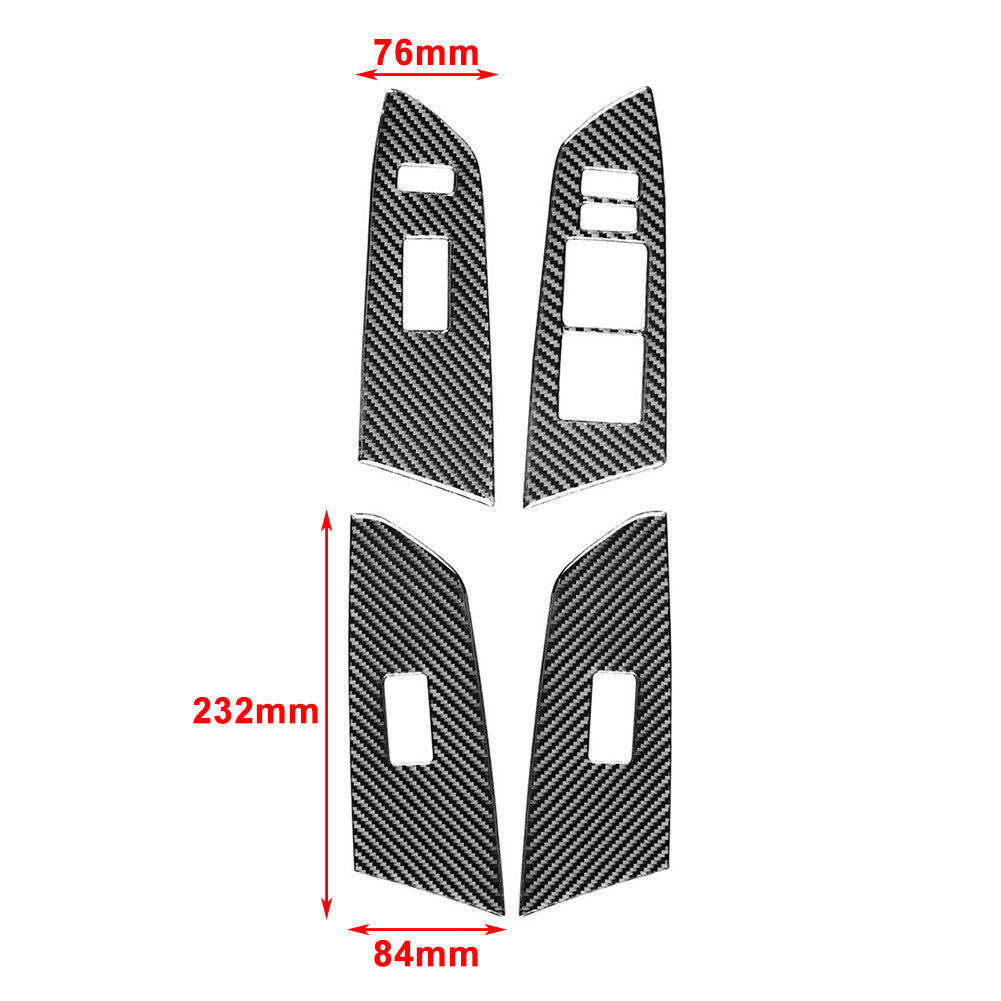 for Toyota Tundra RHD Carbon Fiber Interior Door Window Lift Switch Cover Trim