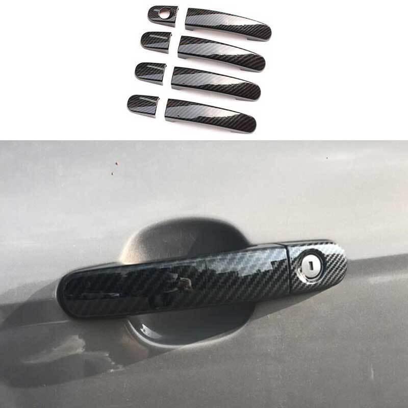 Carbon Fiber Exterior Outside Door Handle Cover Trim for Ford Ranger 2015-2022