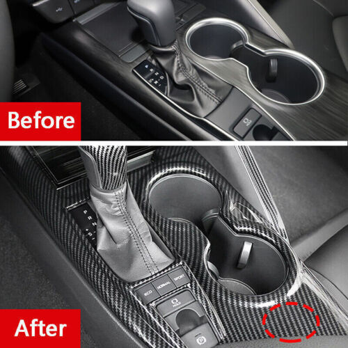Gear Shift Panel Trim Center Console 1PC for Toyota for Camry 2018-2023 Carbon Fiber