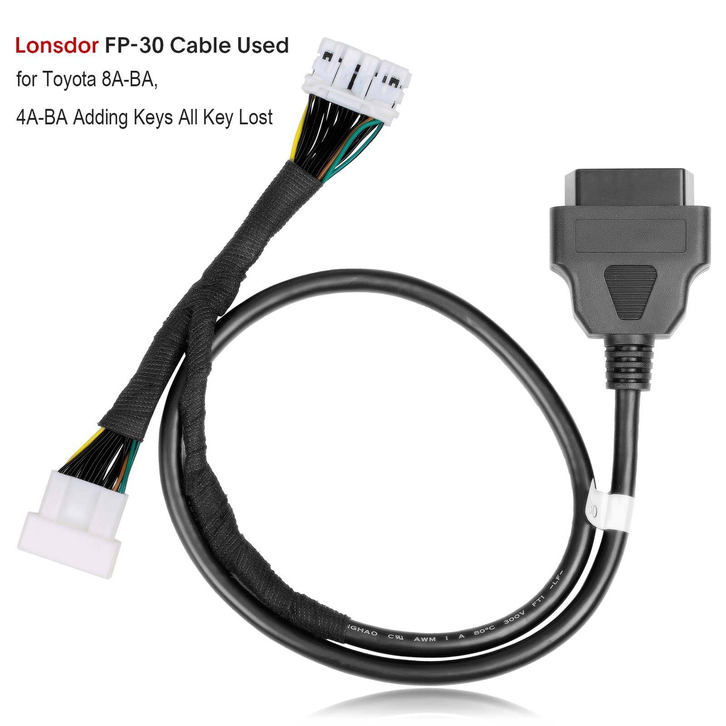 Lonsdor FP-30 Cable Used for Toyota / for Lexus 8A-BA/4A-BA Adding Keys All Keys Lost