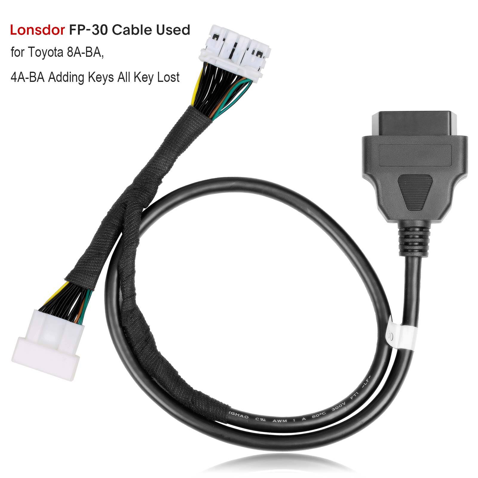Lonsdor FP-30 Cable Used for Toyota / for Lexus 8A-BA/4A-BA Adding Keys All Keys Lost
