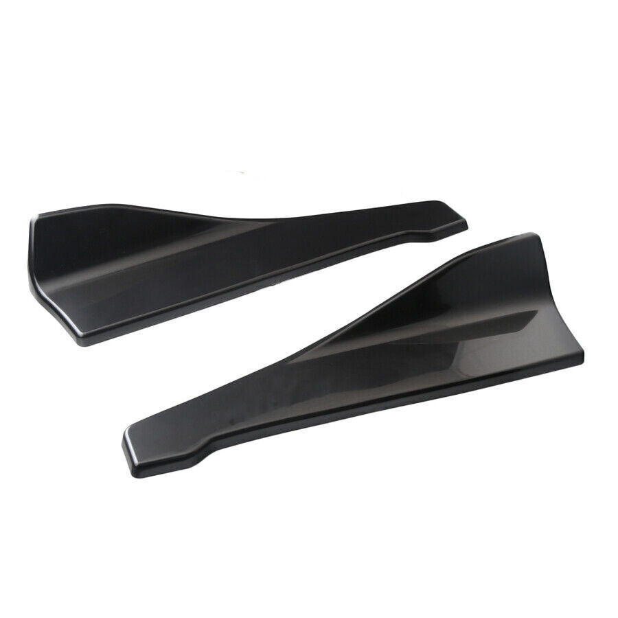 2Pcs 48cm Universal Car Rear Lip Side Skirt Bumper Spoiler Splitter Modified Kit