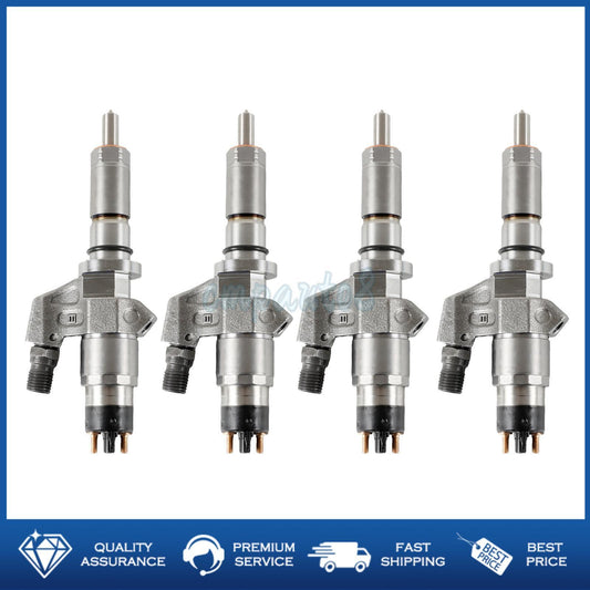 4PCS Injector 0445120008 0986435502 for GMC for Chevrolet Silverado 3500 2500HD 6.6L
