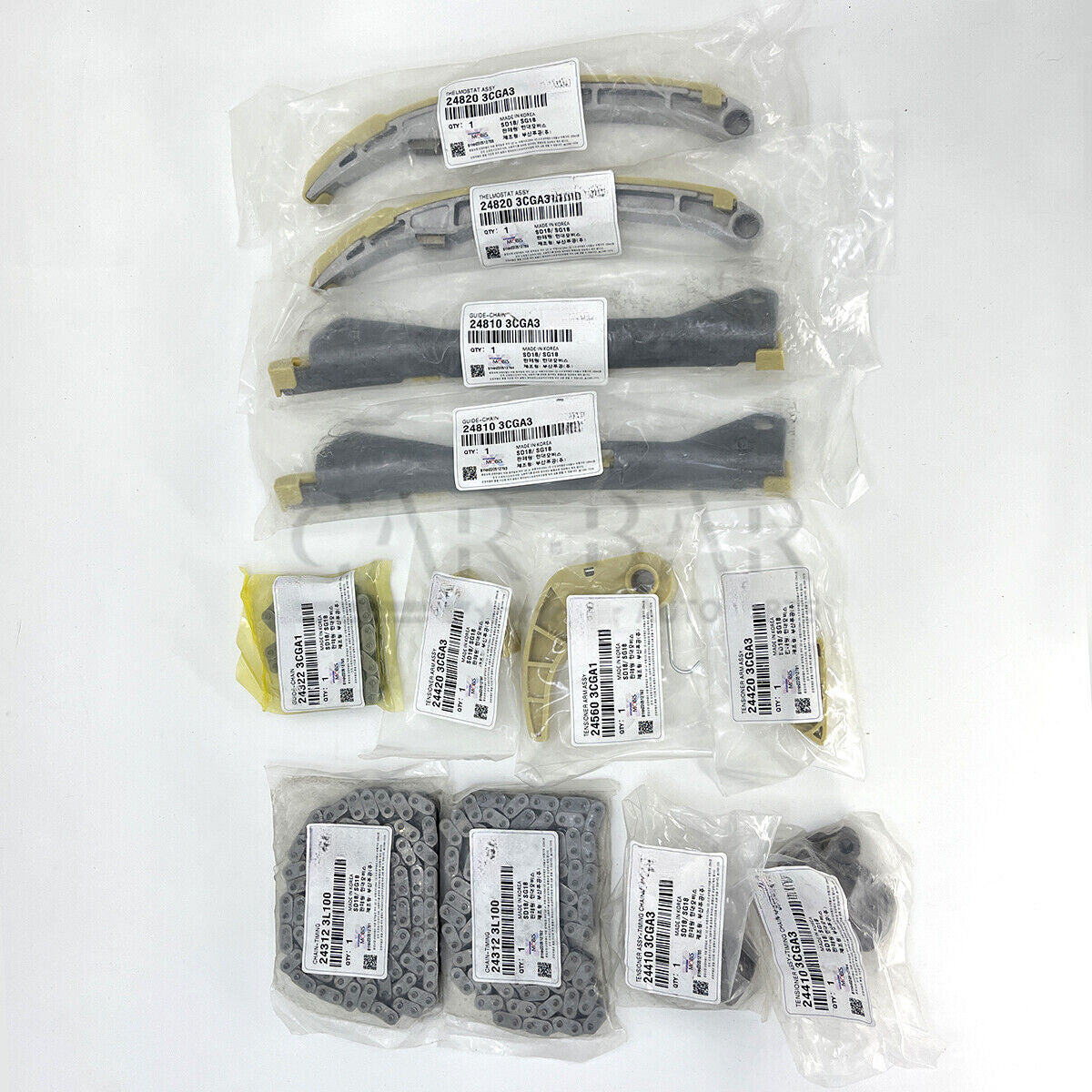 12PCS Timing Chain Kits for Hyundai for Kia Santa Fe Sorento Azera for Genesis 3.3L 3.8L