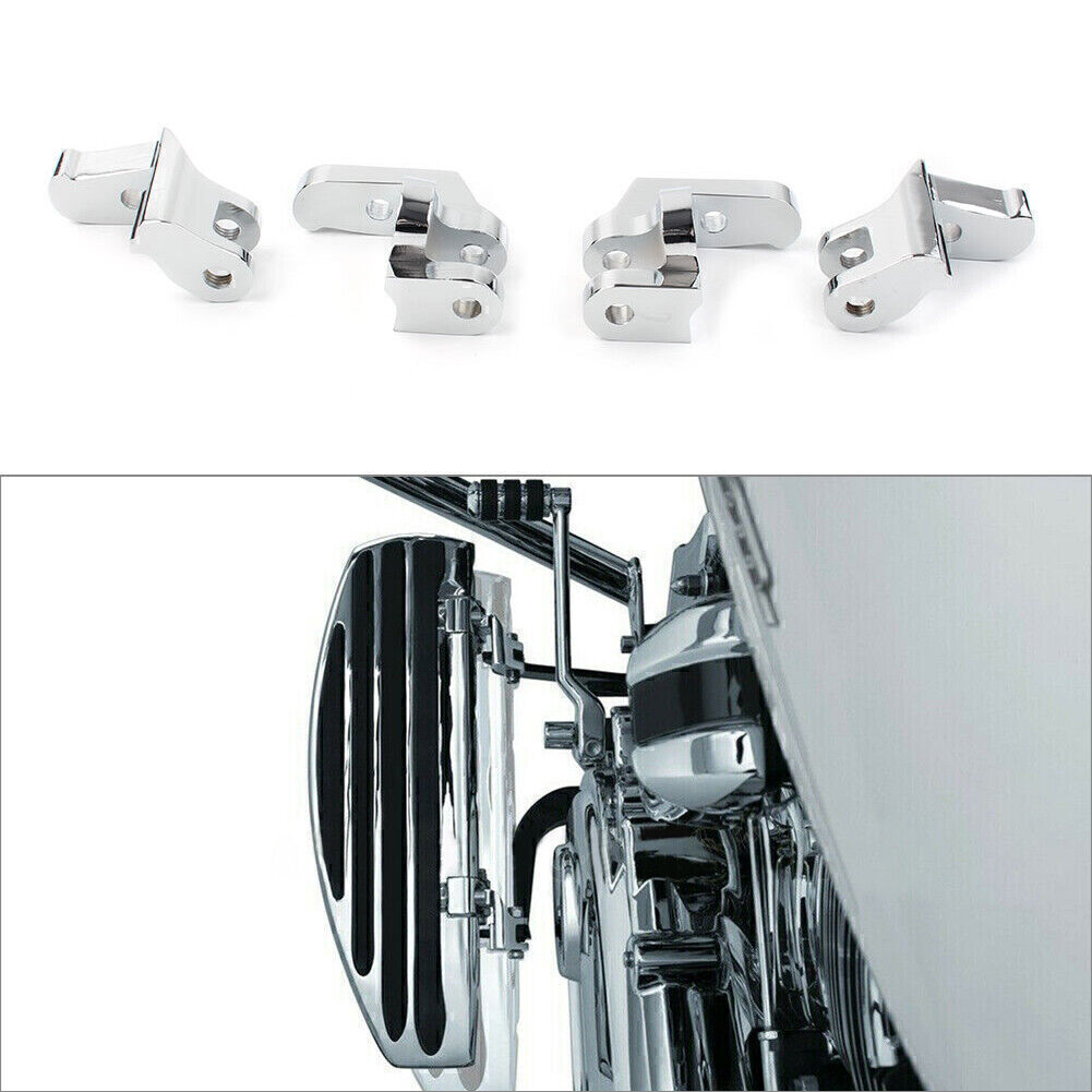 Front Driver Floorboards Footpegs Relocator Relocation Brackets for Harley 97-16