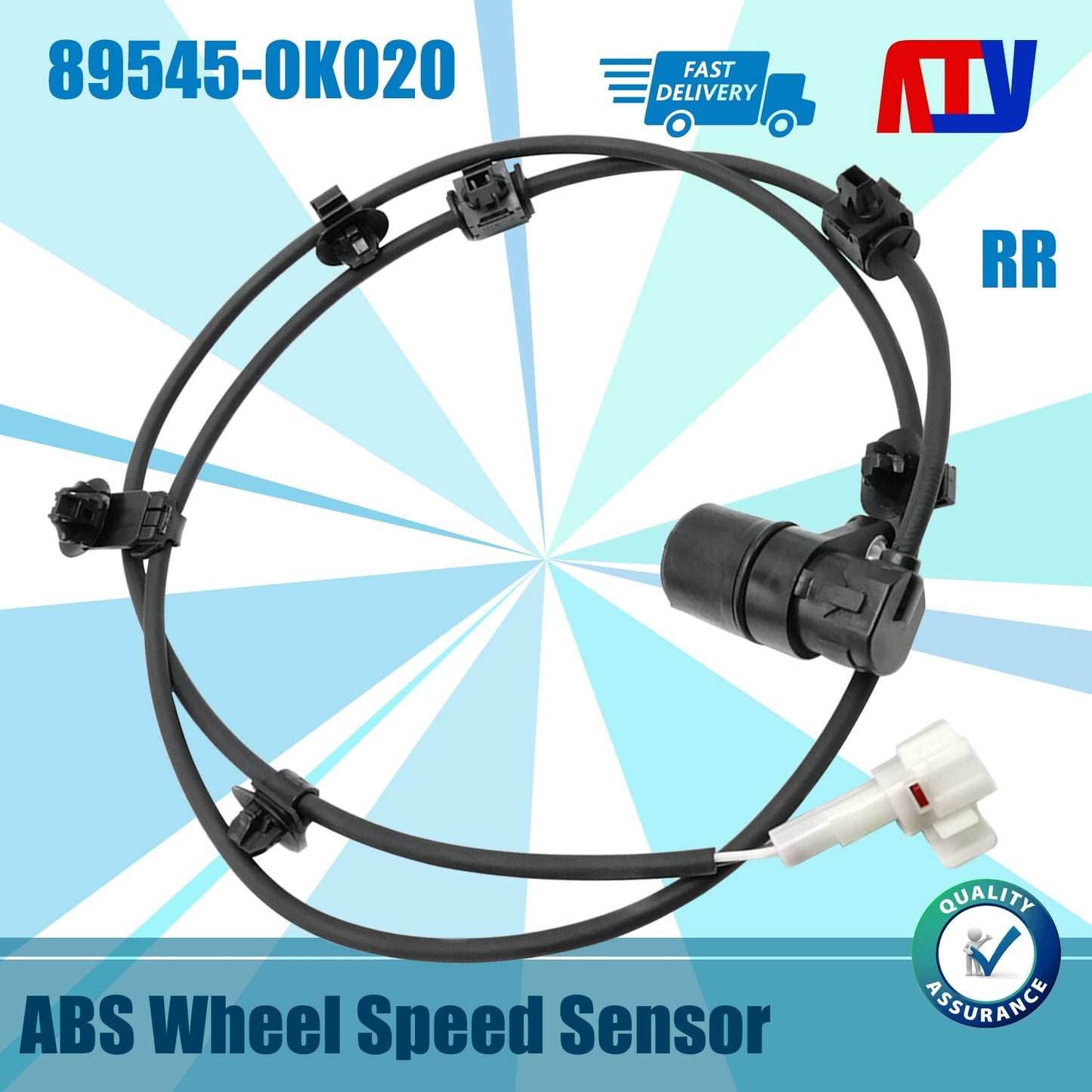 For 05-12 for Toyota Hilux Fortuner 89545-0K020 ABS Wheel Speed Sensor Rear Right