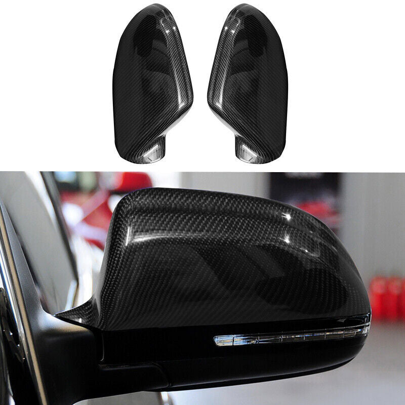 Real Carbon Fiber Car Rear View Side Mirror Cover Caps for Audi for A6 2010-2015
