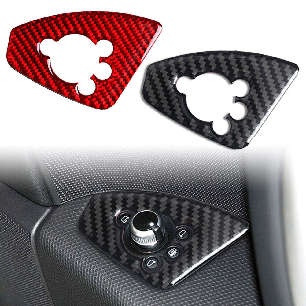 for Audi TT TTRS 2008-2014 Carbon Fiber Interior Car Door Lock Button Cover Trim