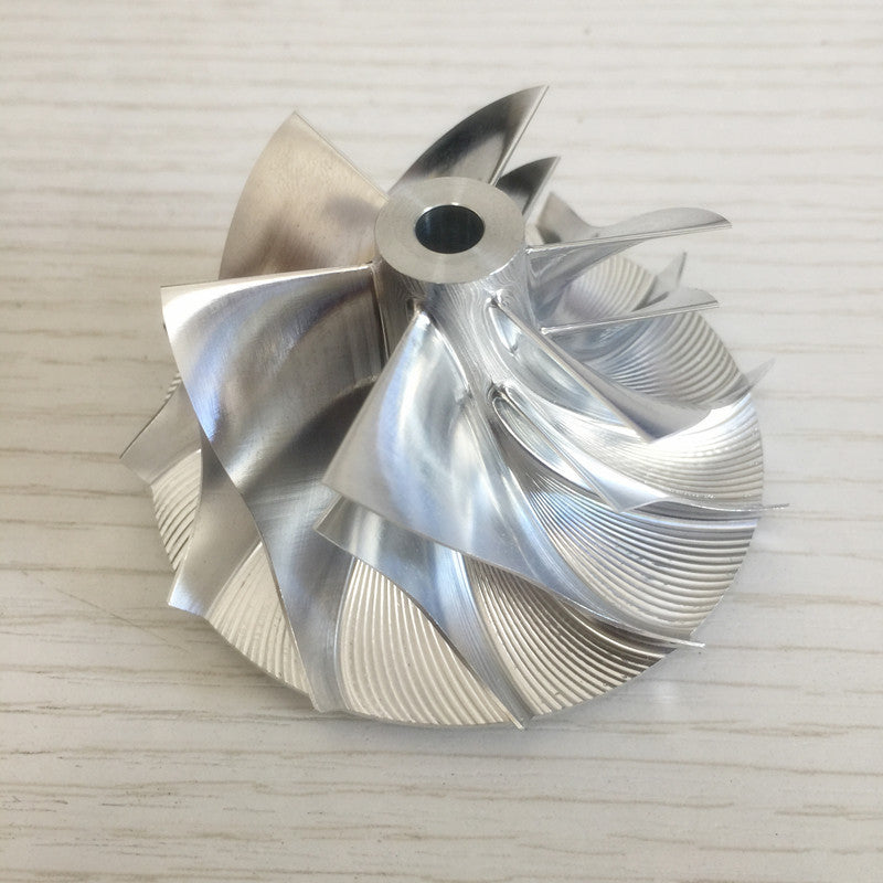 RHF55 20G upgrade 52.56/68.01mm 6+6 blade performance billet compressor wheel