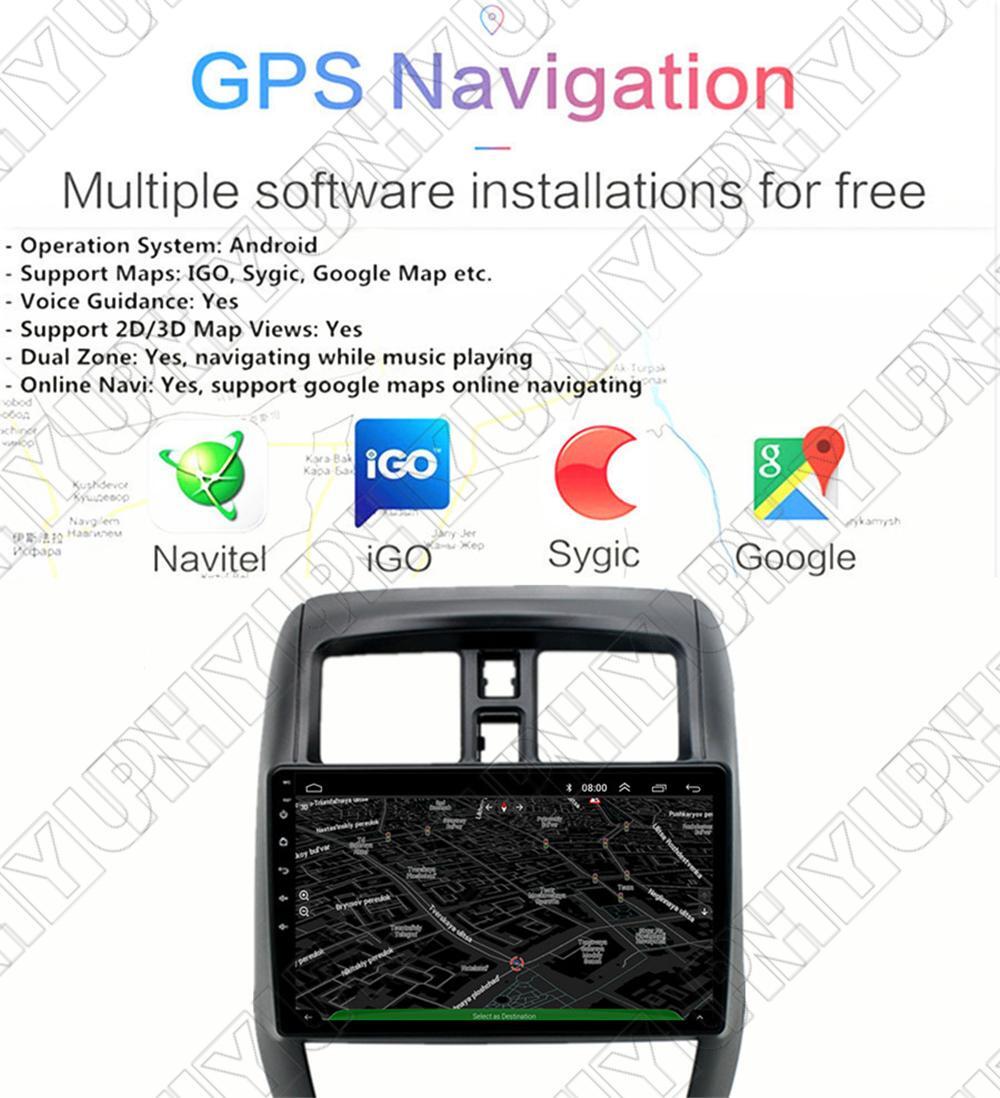 10.1 For 15-19 for Nissan Versa Sedan Stereo Radio GPS Nav Head Unit Wifi FM Player