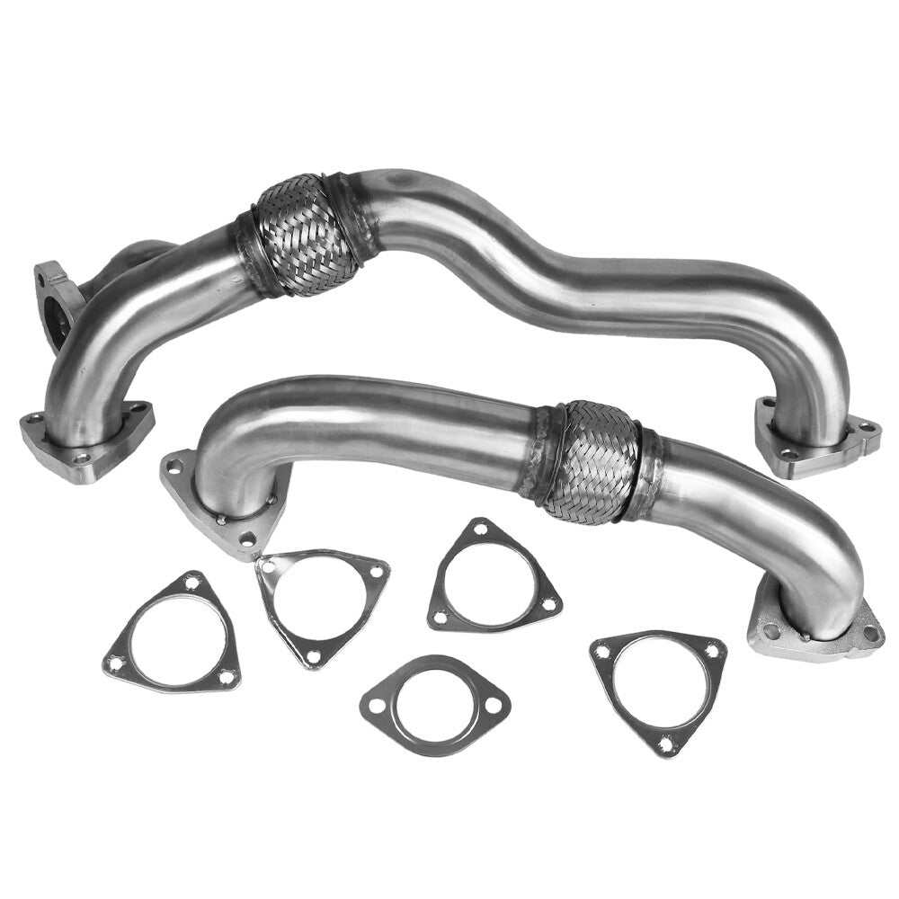 New Heavy Duty Up Pipes with Gaskets For 2008-2010 for Ford 6.4L Diesel