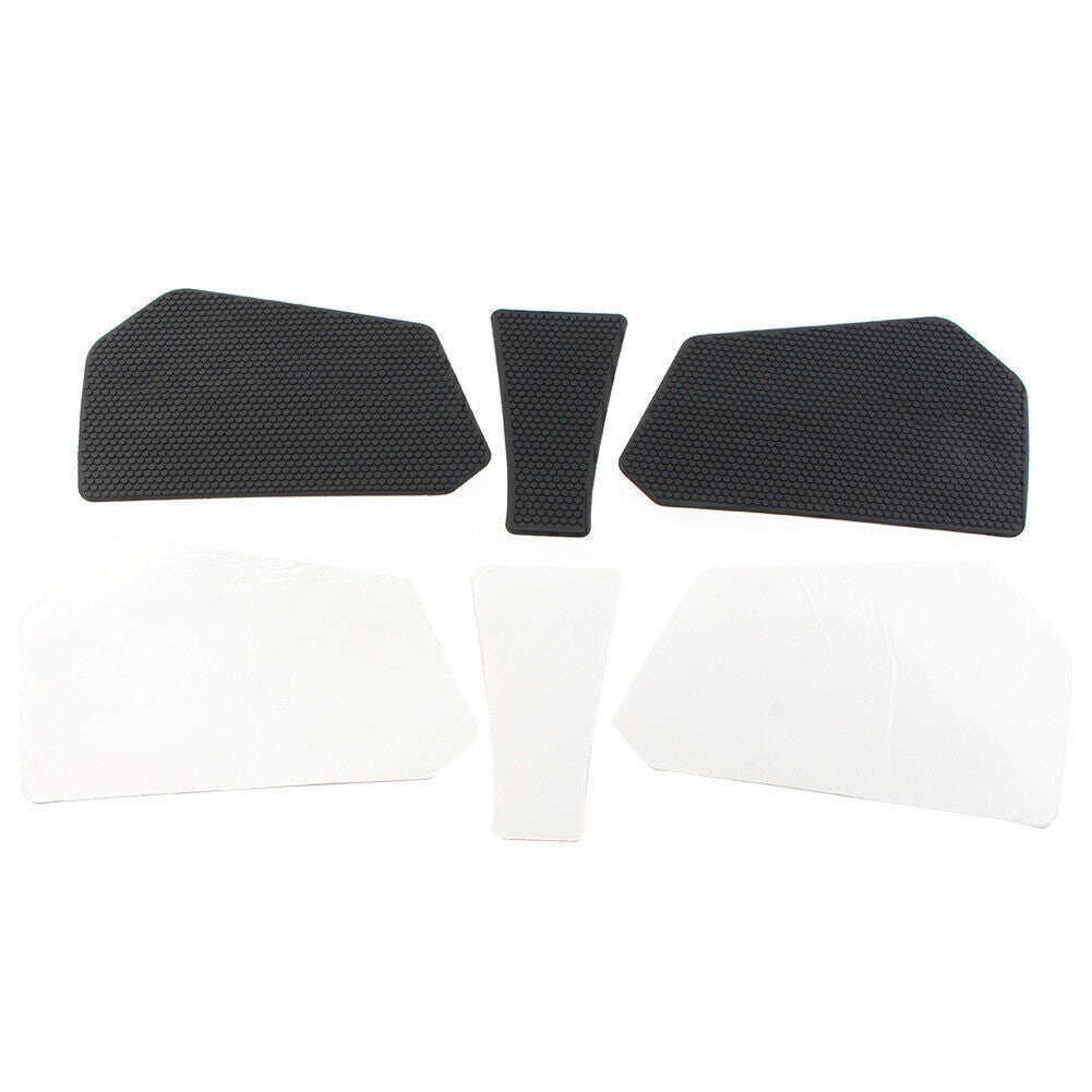2x Tank Grip Pads with Center Tank Protector for Honda CBR 600RR 2020-2023 Black