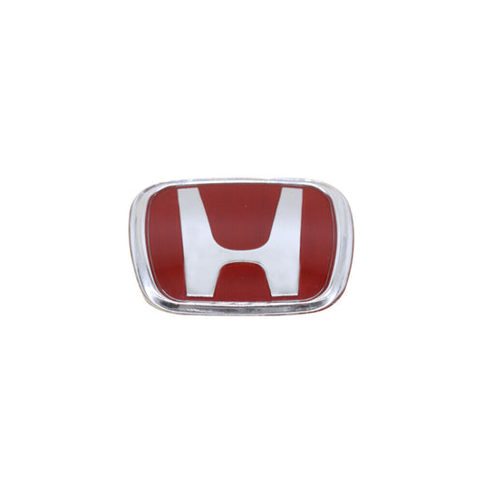 J'S RED H CHROME STEERING WHEEL EMBLEM badge for ACCORD for CIVIC FIT CRZ CR-V