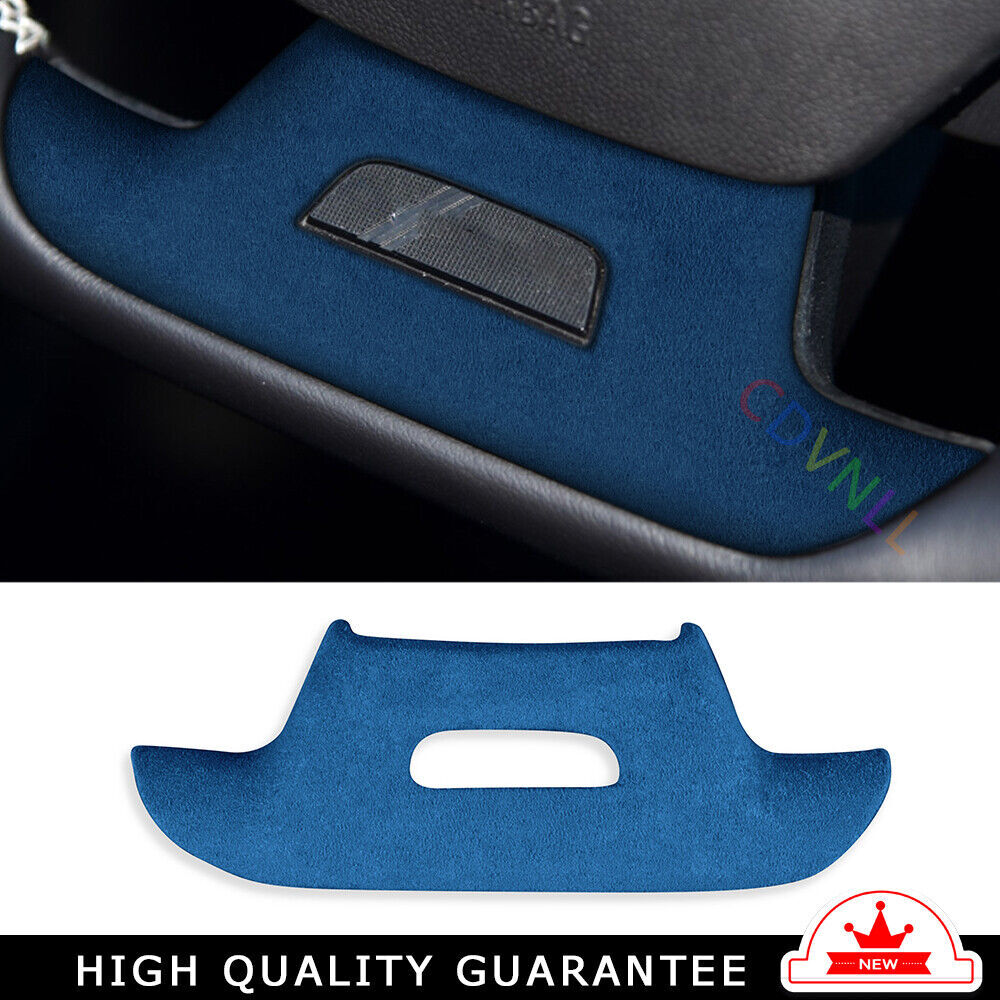 Car Steering Wheel U Type Cover Trim Fit for Chevrolet Camaro 2016-20 Blue Suede