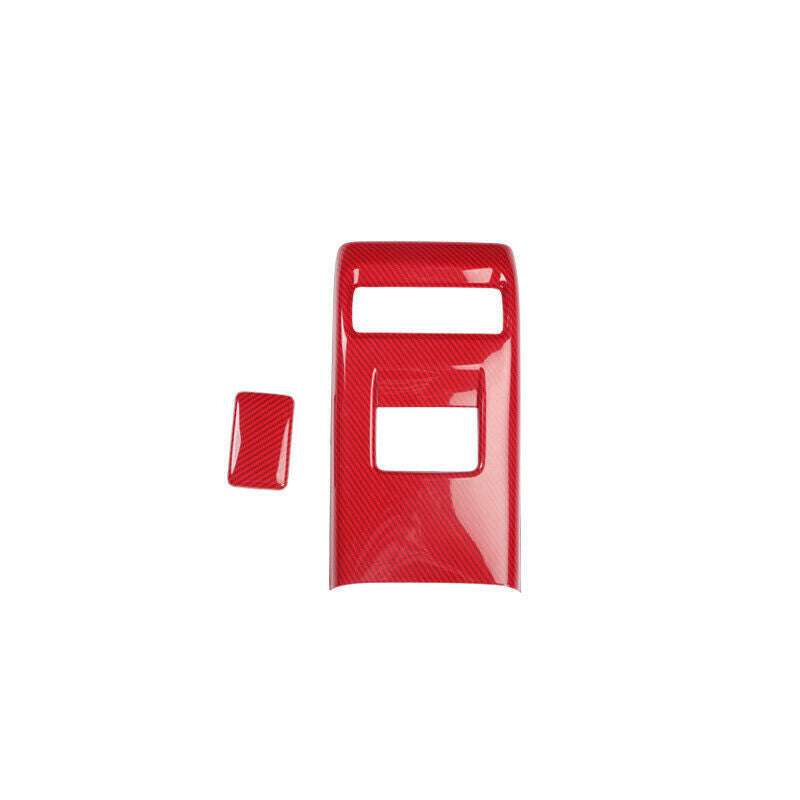Rear Air Outlet Vent Frame Trim Fit for Nissan Sentra 2013-2019 Red Carbon Fiber