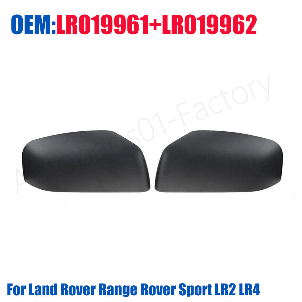 1Pair L+R Side Wing Mirror Cover Cap for Land Rover for Range Rover Sport LR2 LR4