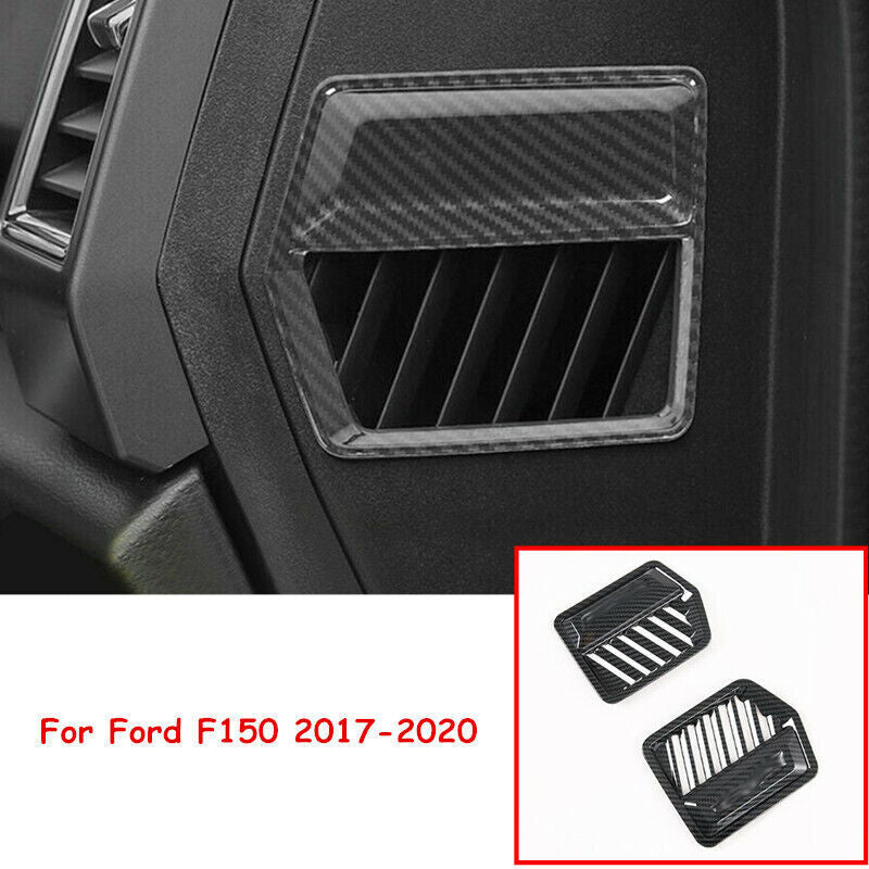 for ford  F-150 F150 2017-2020 Carbon Fiber 2X Side Air Outlet Vent Cover Trim