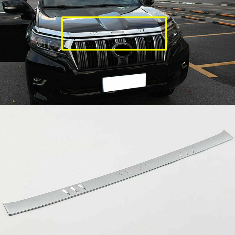 Front Bumper Hood Molding Trim Chrome ABS for Toyota Prado FJ150 LC150 2018-2021