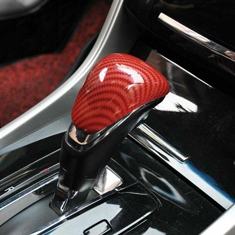 ABS Carbon Fiber Look Gear Shift Knob Trim Cover for Honda Accord 9th 2014-2017