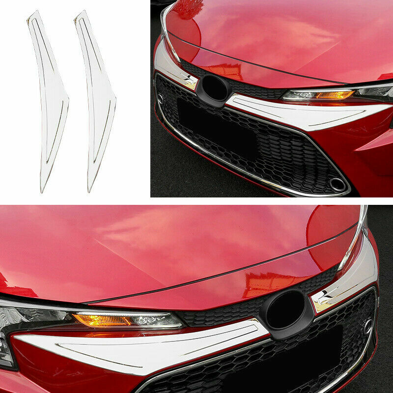 Chrome Front Grille Grill Upper Trim Panel Cover for Toyota for Corolla US 2019-2023