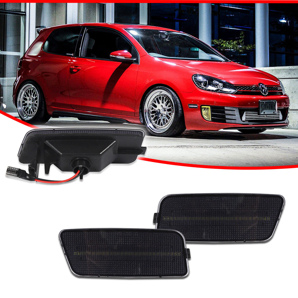 LED white front side marker lights are applicable to 2010-14 for Volkswagen MK6 for Golf /GTI.