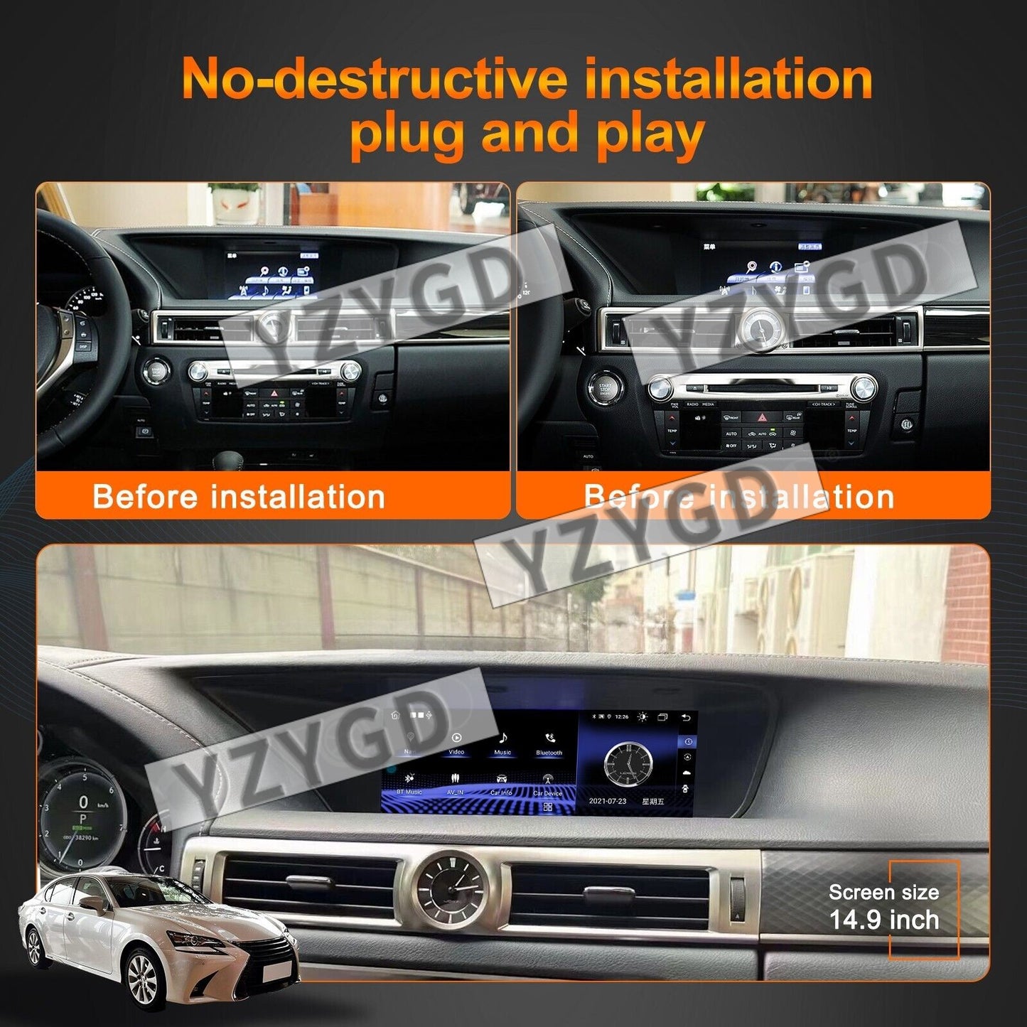 Car Radio for Lexus GS GS250 GS300 GS350 GS450 2012-2017 Android Stereo CarPlay