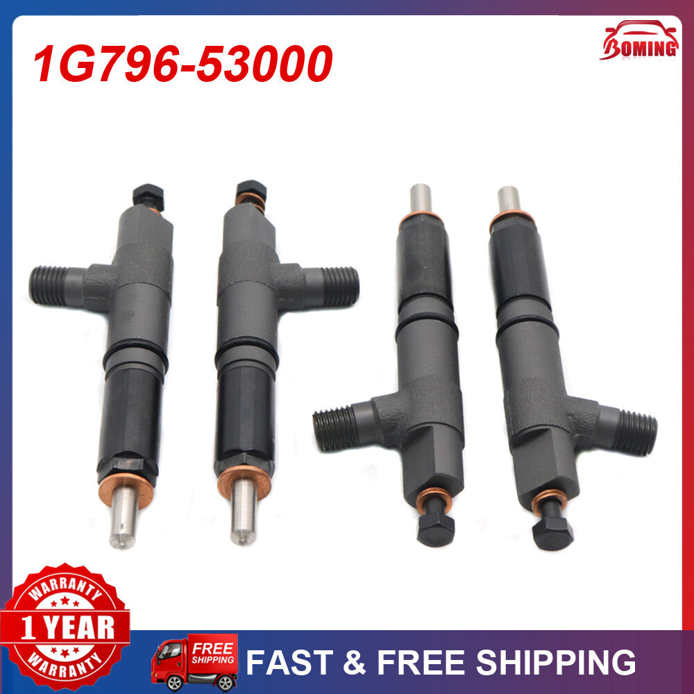 Four new fuel injectors for Kubota V2203 and V2403: 1G796-53000, 1G796-53001, 1G796-53002