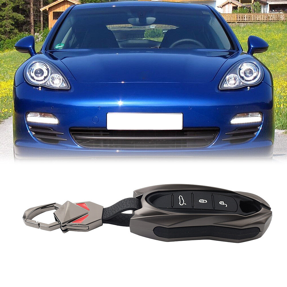 Black Remote Key Fob Case Shell Cover for Porsche 718 911 Macan for Cayenne Cayman