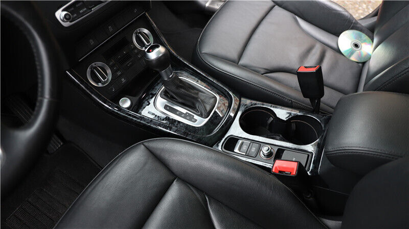 Inner Console Gear Shift Frame Cover Trim 1 Fit for Audi Q3 13-2018 Black Wood