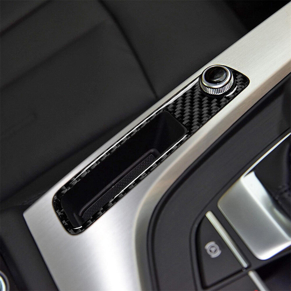 for Audi A4 A4L B9 2017-19 RHD Inner Volume Adjustment Switch Cover Carbon Fiber