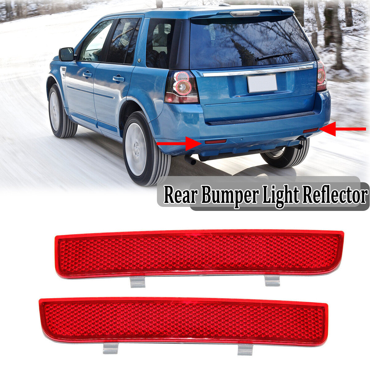 The red reflector on the rear side bumper is suitable for Land Rover LR2 / for Land Rover for Range Rover LR006349