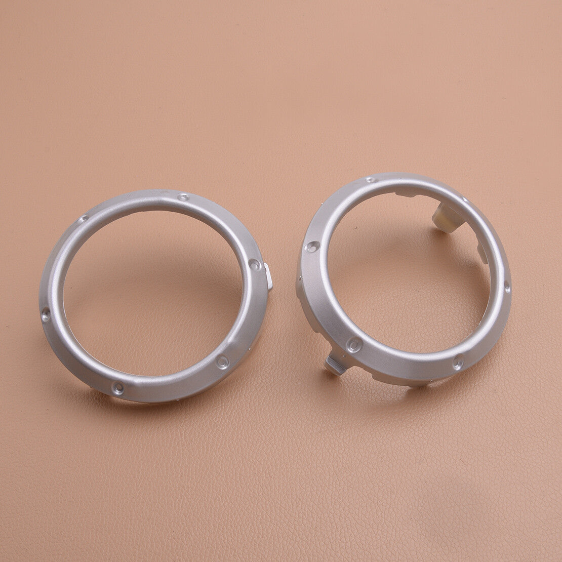 2x Front Fog Light Lamp Cover Bezel Sliver ABS Fit for Toyota Highlander 2004-07
