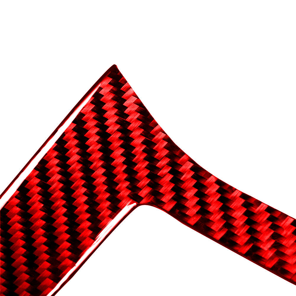 2Pcs Red Carbon Fiber Loudspeaker Cover for Mitsubishi Lancer 2008-2015 Type A