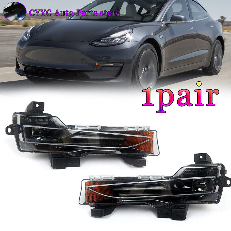 Fog Light Lamp Led DRL Up-Level Set For 2017-2023 for Tesla Model 3 Y
