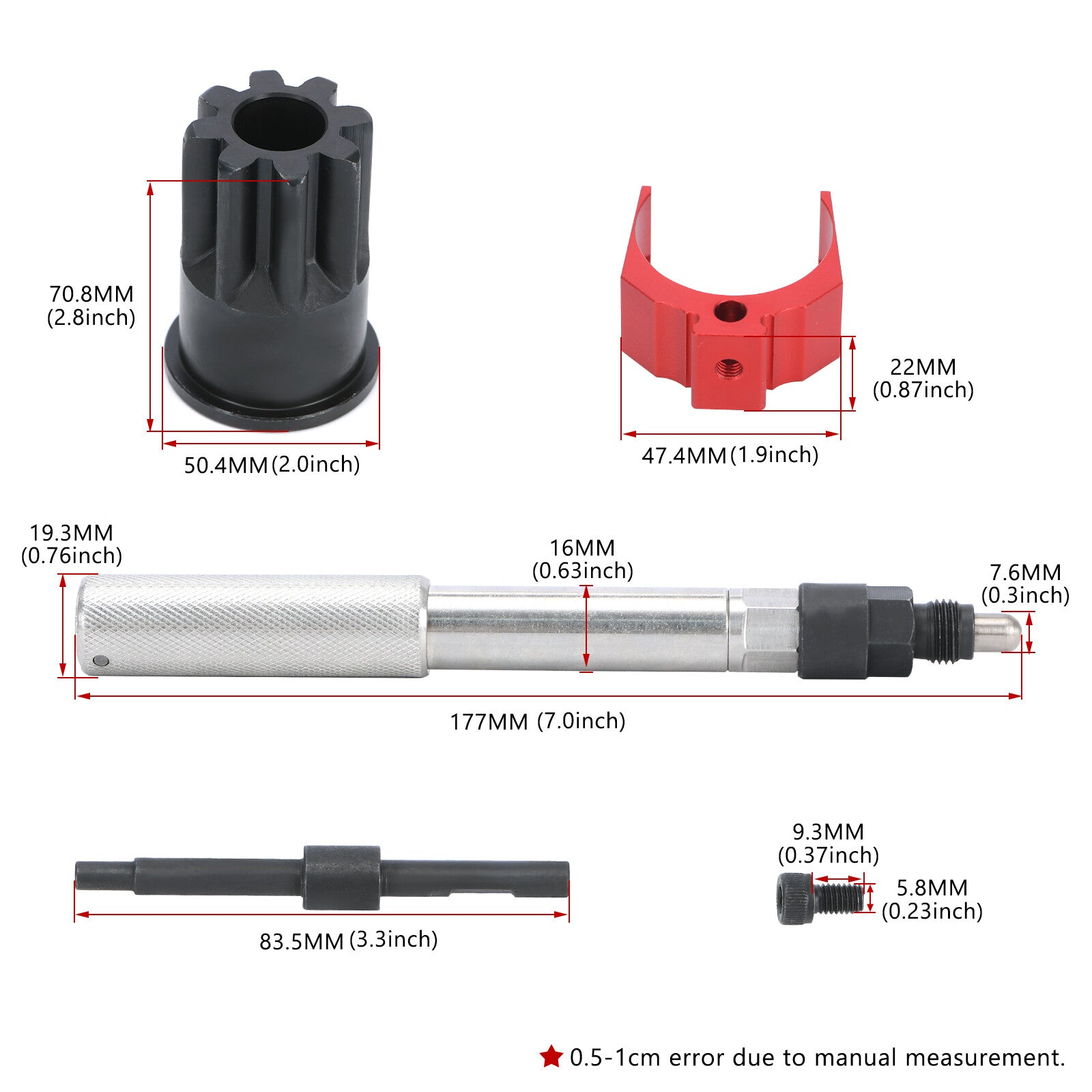 Timing Pin+Injector Height Adjustment Tool+Engine Barring Socket For Caterpillar