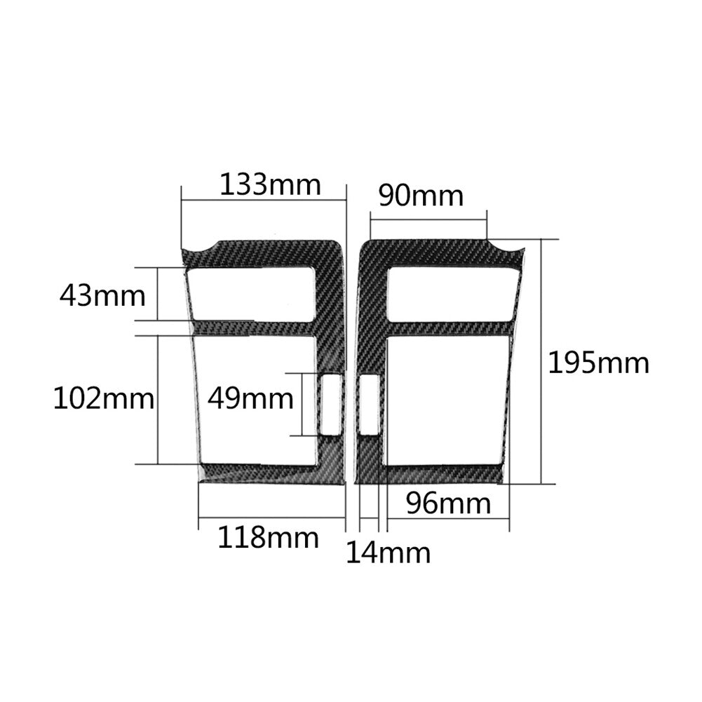 Carbon Fiber Air Vent Outlet Cover Trim for Toyota for Land Cruiser Prado 2010-2018