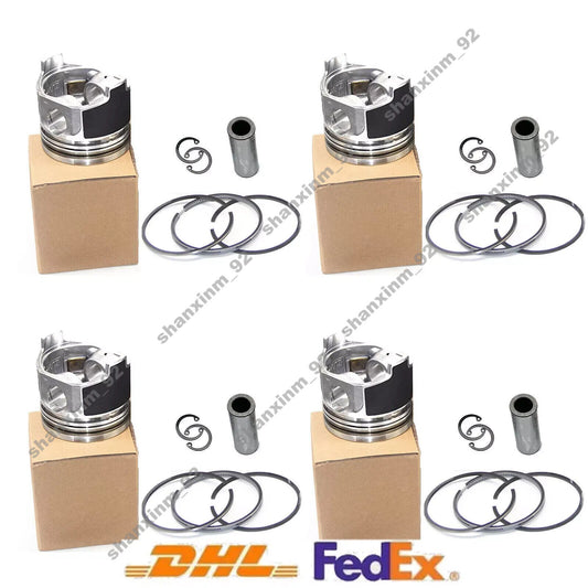 4 PCS Piston + Rings Set STD 102.0mm for 4BT 3.9 Engine
