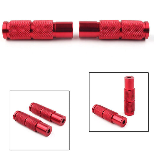 Universal Motorcycle Bike Foot Pegs Footpegs Rear Set Pedals Racing Red