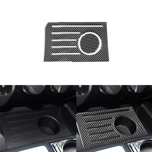 2Pcs Carbon Fiber Central Storage Box Pad Cover Trim for Toyota Tundra 2014-2018